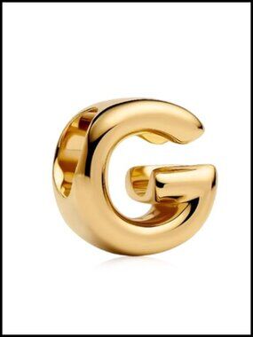 925 Sterling Silver Gold Plated Alphabet Letter Charms A-Z